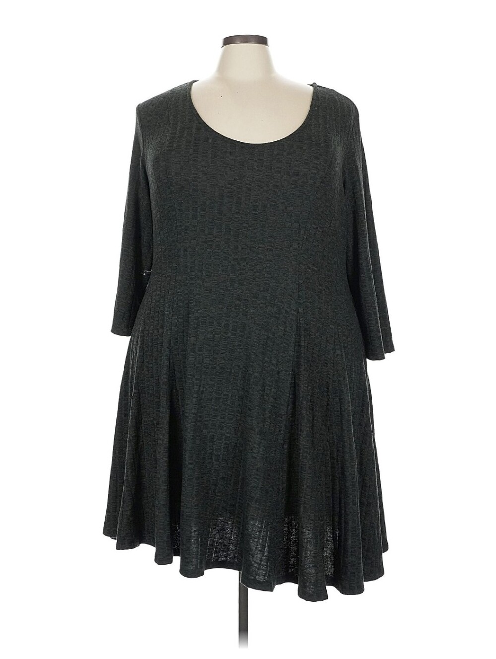 Torrid Olive Green Heathered Scoop Neck Swing Dress